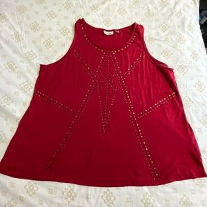 Red tank top plus size